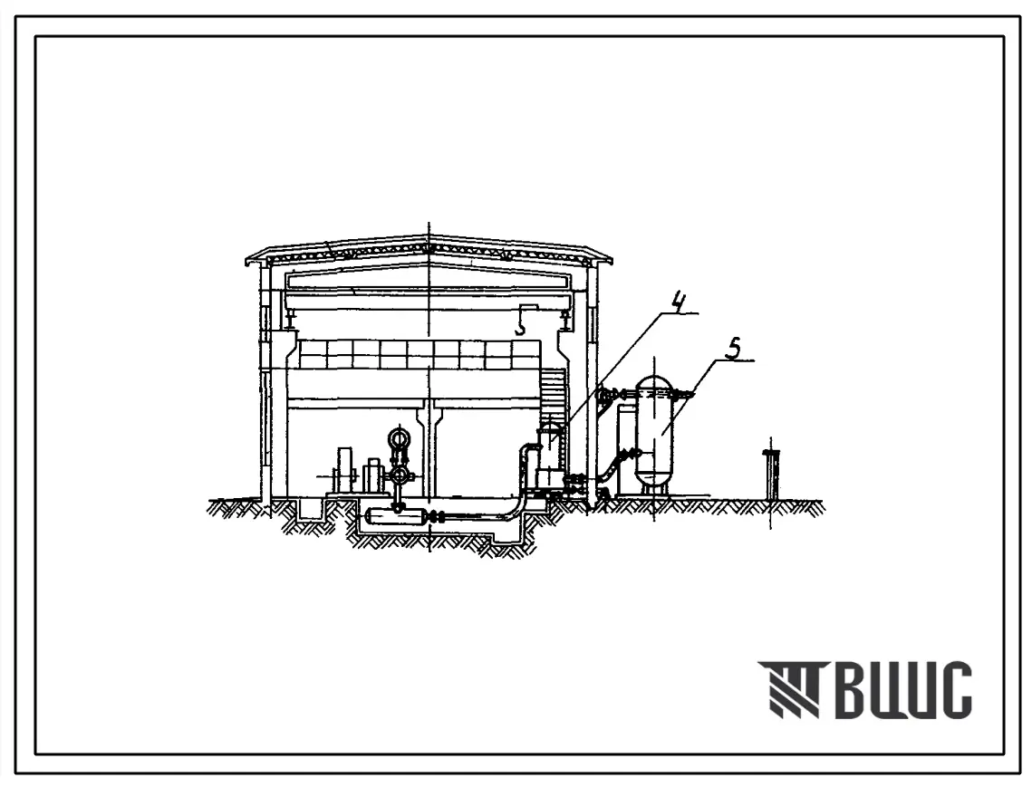 Типовой проект 904-1-14/71 Автоматизированная отдельно стоящая компрессорная станция 4К-50А с компрессорами 2М10-50/8 производительностью 200м3/мин. воздуха.
