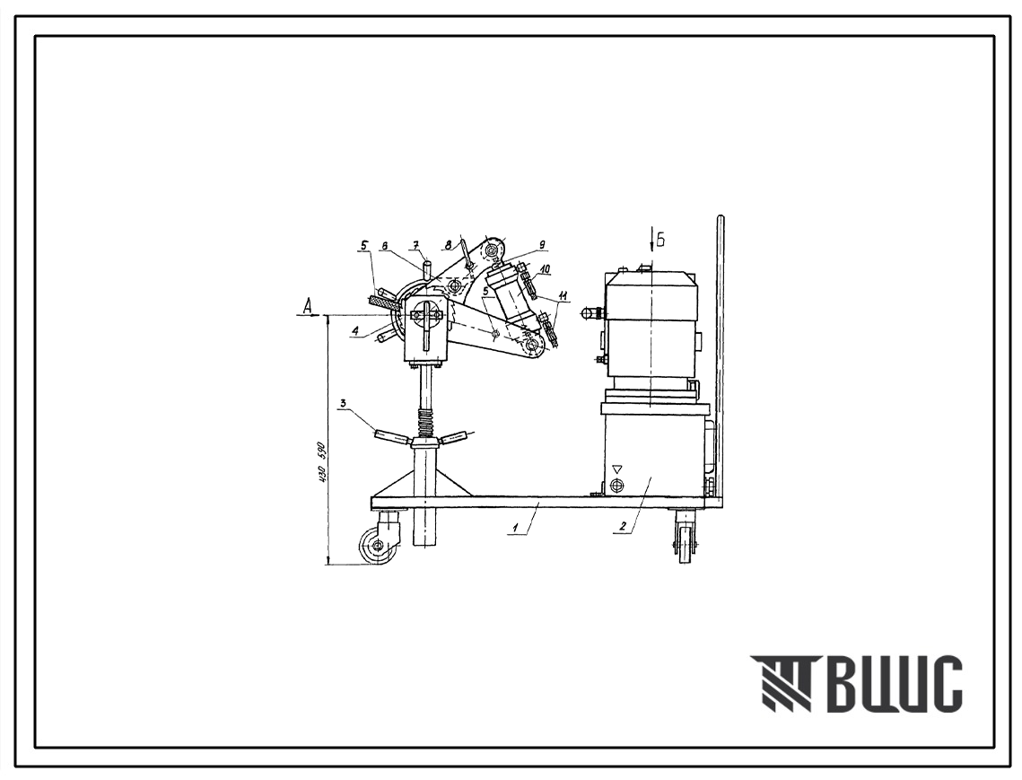 Шифр ГГБГ-3.ПС Гайковерт гидравлический буксовой гайки типа  ГГБГ-3