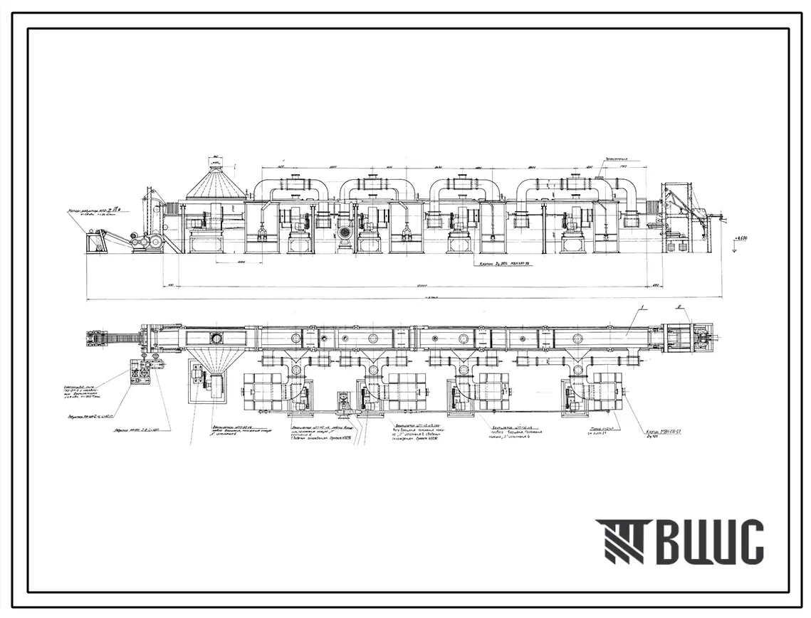 Проект П33505 Печь конвейерная для сушки и прокаливания металлических электродов диаметром 3 мм. на газовом топливе. 