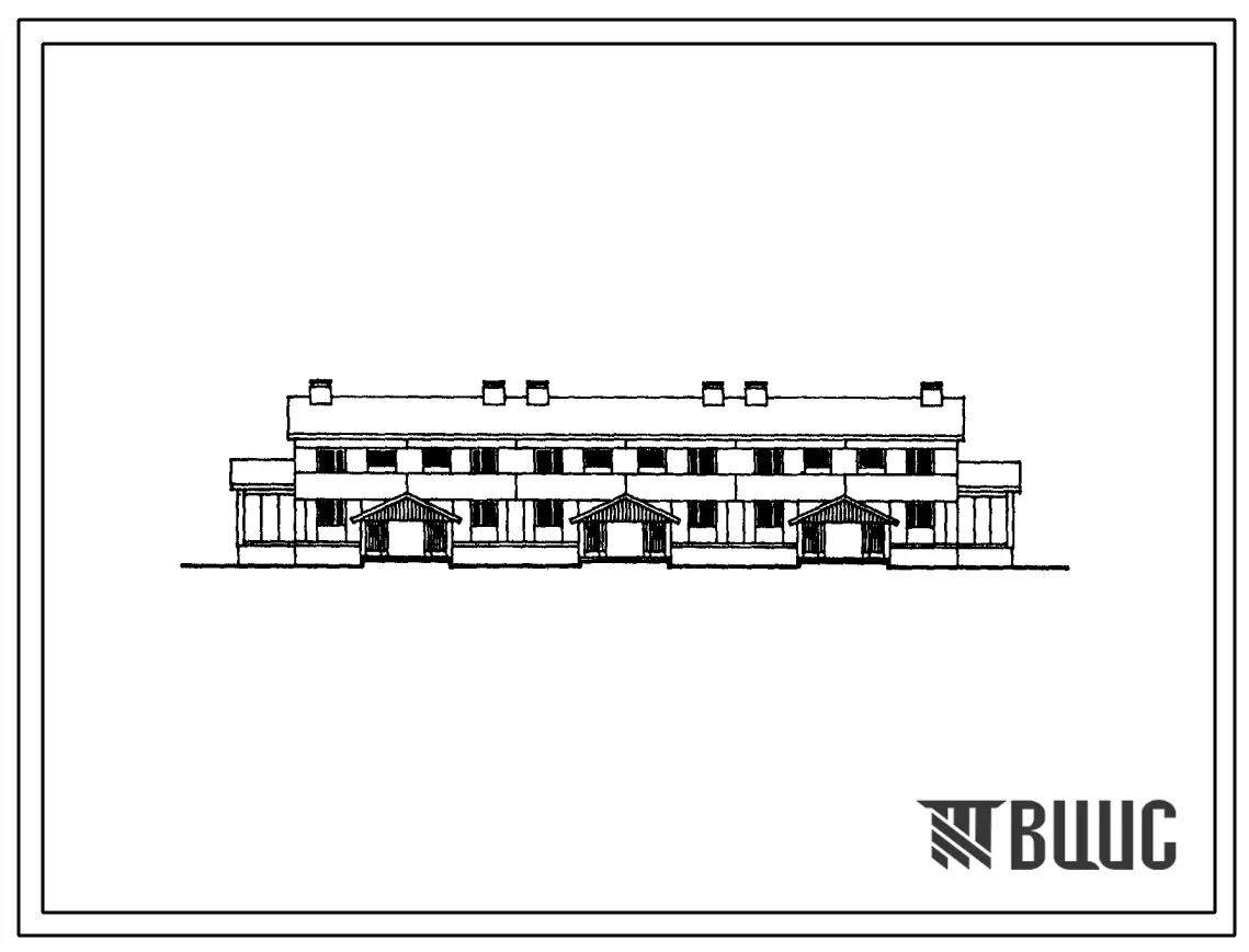 Типовой проект 113-23-79.85 Двухэтажный блокированный жилой дом на 6 квартир