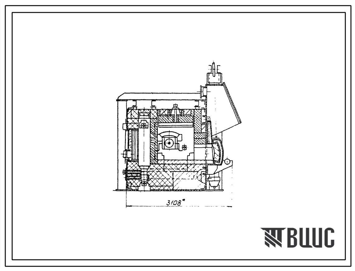 Типовой проект 406-9-326.86 Печь нагревательная камерная размерами пода 1,62х1,16 м на газе и мазуте с отводом дыма в боров