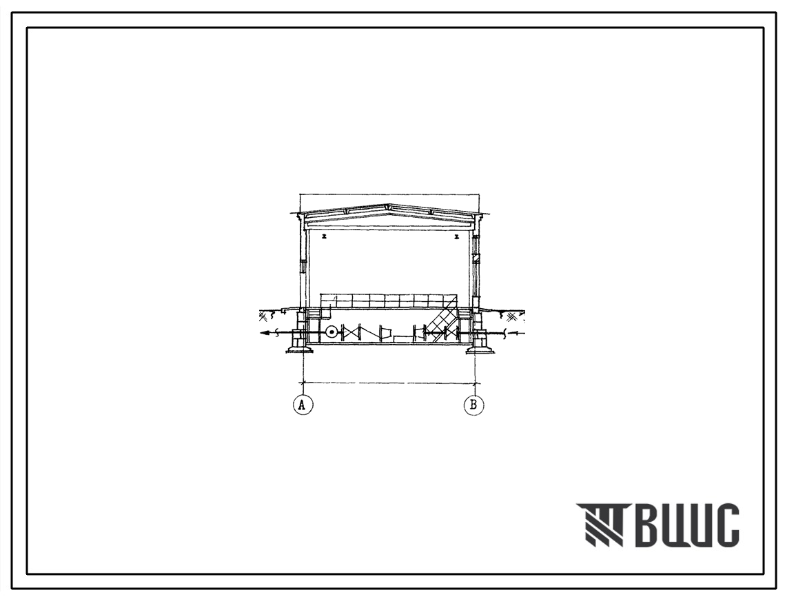 Типовой проект 901-2-65 Водопроводная насосная станция второго подъема размером 12 х 42 м