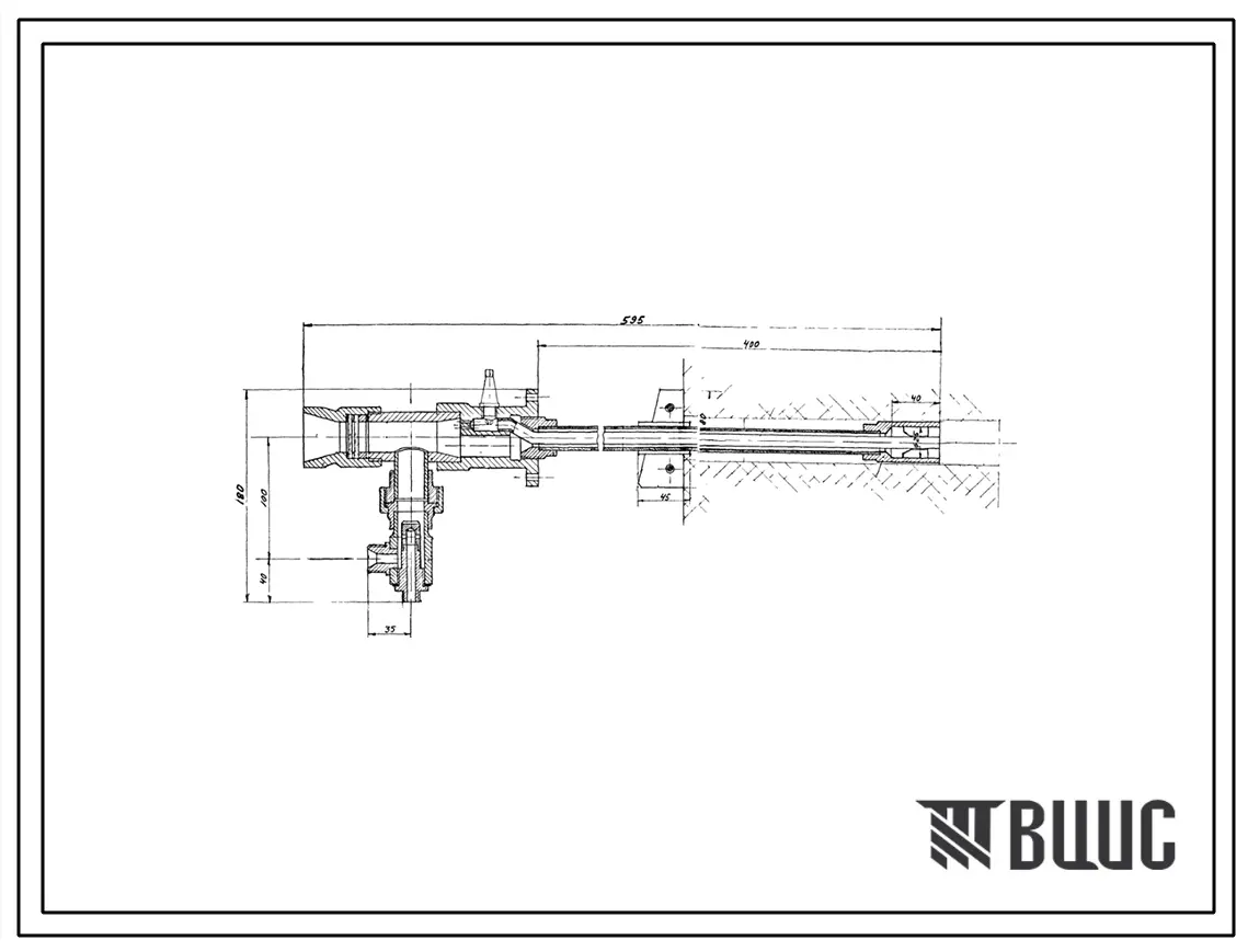 Проект 56748 Запальная горелка 3Г-05-400 для зажигания плоскопламенных горелок ГПП установленных в своде печей