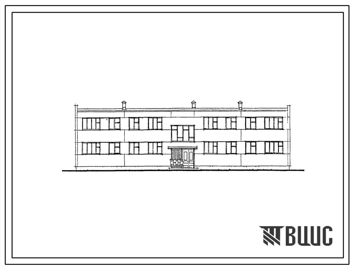Типовой проект 1-467А-13  Двухэтажный 16 квартирный крупнопанельный жилой дом для малосемейных с трансформацией под общежитие на 62 человека.