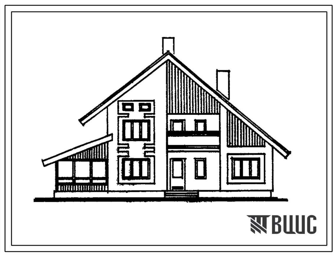 Типовой проект 144-000-150 Двухэтажный одноквартирный пятикомнатный жилой дом. Для индивидуальных застройщиков.