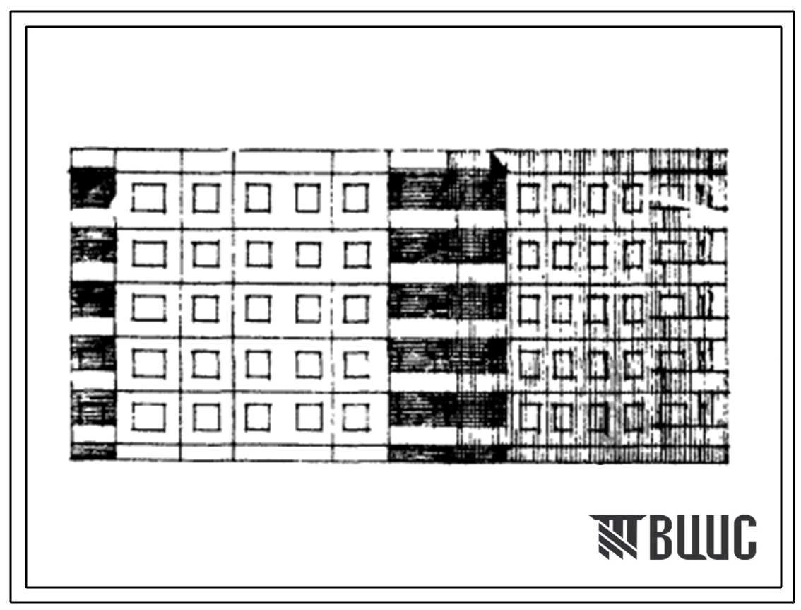 Типовой проект 90-021/1 Блок-секция 5-этажная 30-квартирная поворотная под углом 135 градусов с внутренним углом 2Б.3Б.4Б - 2Б.3Б.4Б