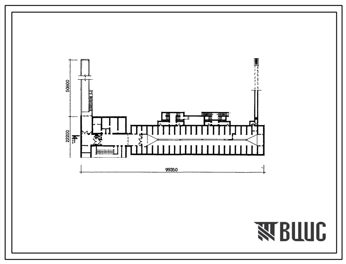 Типовой проект А-II-43/2240-80/1 Гараж-стоянка типа «А» под 3-х секционным жилым домом П-44/17