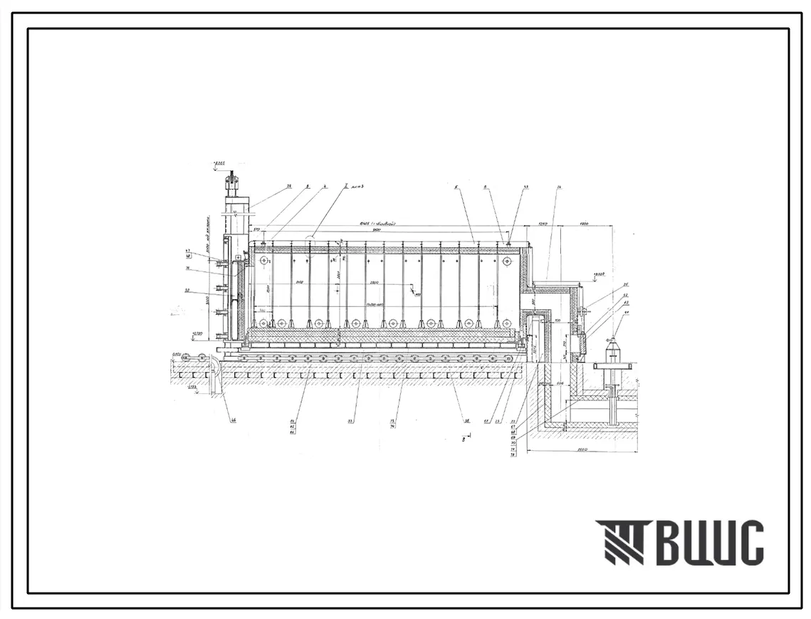 Проект 10682 Печь термическая с выкатным подом размерами 3.0х10.0 м на газе