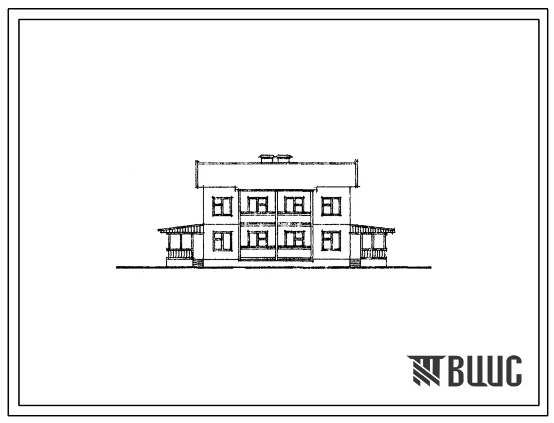 Типовой проект 111-48-17с/1 Двухэтажный двухквартирный жилой дом с пятикомнатными квартирами типа «Б». Для строительства во IIВ, IIIВ климатических подрайонах Казахской ССР сейсмичностью 8 и 9 баллов.