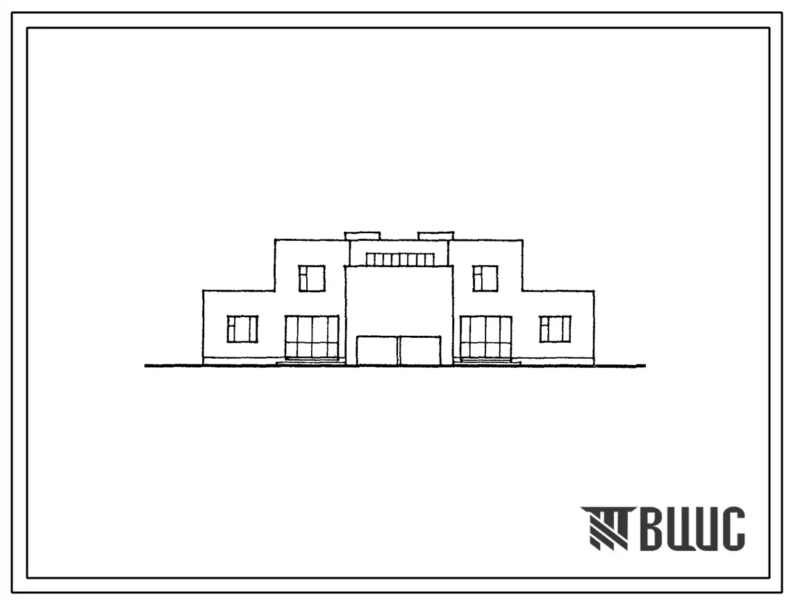 Типовой проект 148-000-742сп.13.88 Двухэтажный дом на 2 пятикомнатные квартиры. Для Туркменской ССР