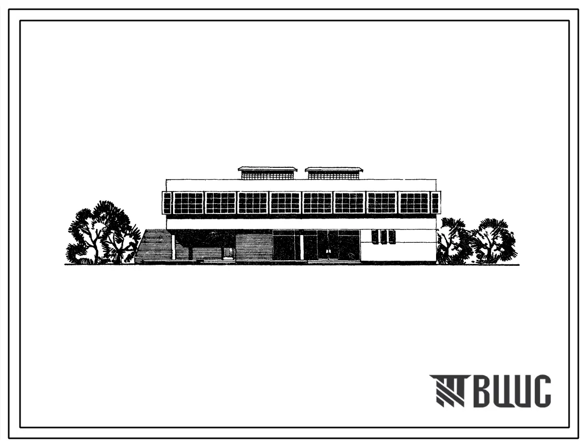 Типовой проект 282-1-134сп Комплексный приемный пункт унифицированного здания предприятий бытового обслуживания на 50 рабочих мест, в конструкциях серии ИИС-04, для строительства в 4А и 4Г климатических подрайонах сейсмичностью 7, 8 и 9 баллов на грунтах