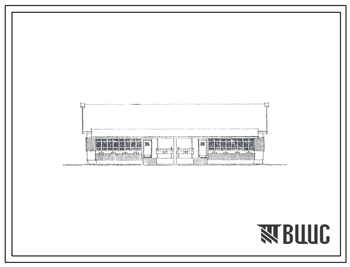 Типовой проект 184-16-100.86 Дом на 2 двухкомнатные квартиры. Общая площадь 130 м2 (СТЕНЫ ИЗ КИРПИЧА, Перекрытия железобетонные. Полное инженерное благоустройство, Одноэтажные, Мансардные, Секционные дома Двухэтажные, Хозяйственные строения)