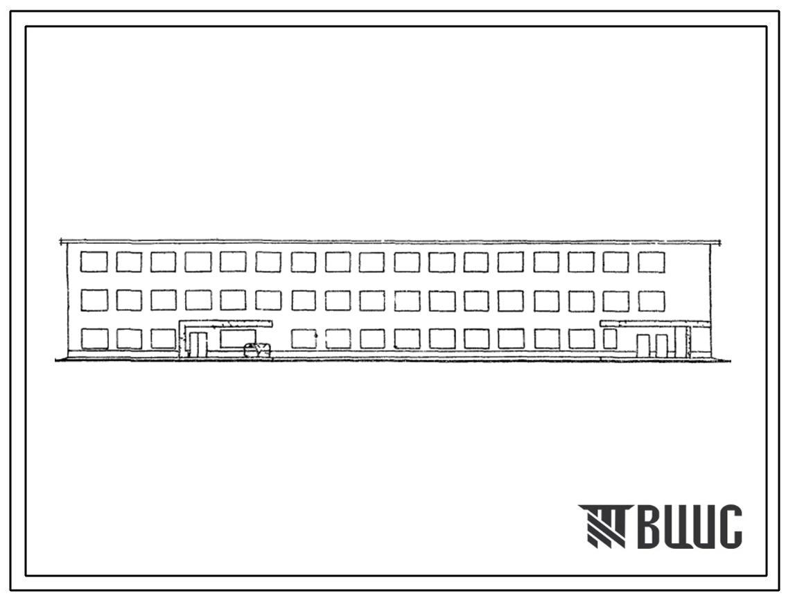 Типовой проект 416-1-28 Заводоуправление лесопильно-деревообрабатывающих предприятий на 100 человек.