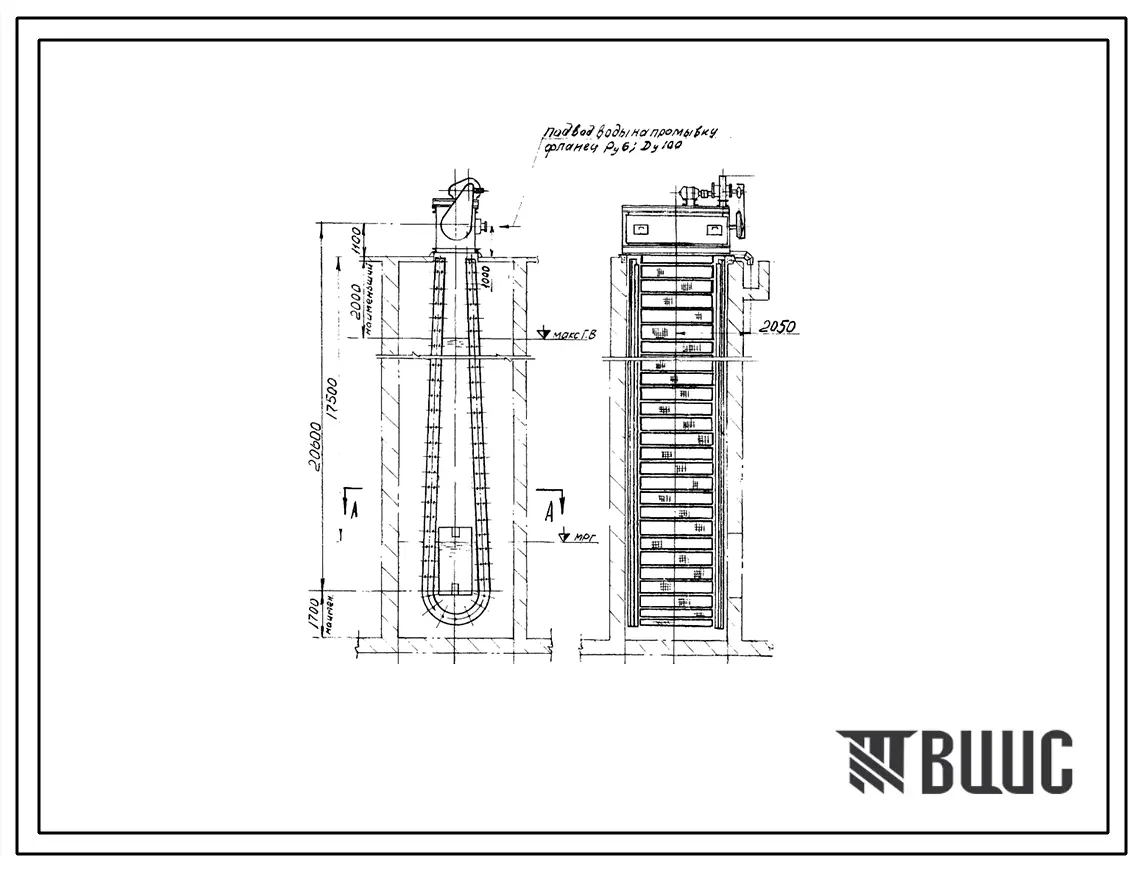 Серия М45 Сетка водоочистная вращающаяся с внутренним подводом воды шириной 2000 мм СВВ-2000