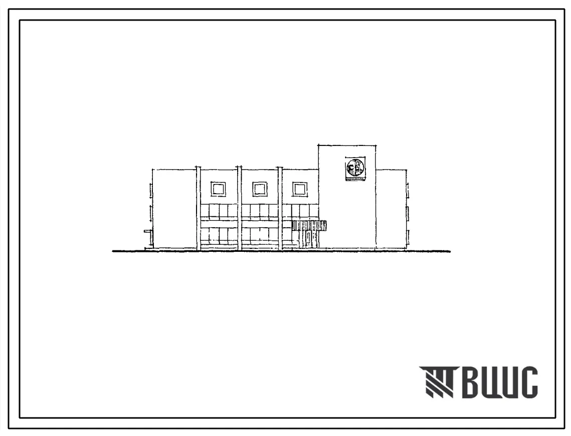 Типовой проект 284-1-96 Районный дом быта на 150 рабочих мест с годовым объемом работ 698000 рублей (со стенами из кирпича).