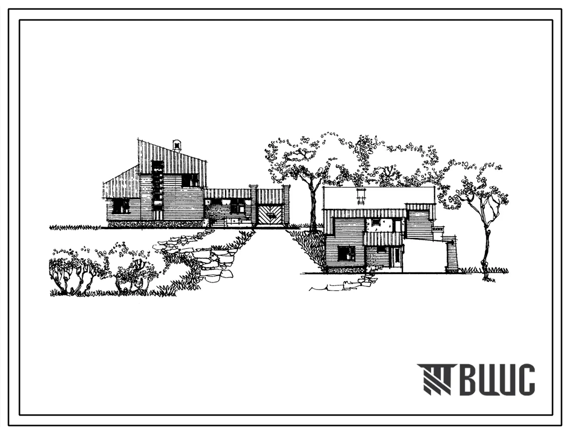 Типовой проект 144-89-75/1 Двухэтажный жилой дом с пятикомнатной квартирой 5Б в двух уровнях  (шифр БКС-21). Для строительства во 2В климатическом подрайоне Белорусской ССР