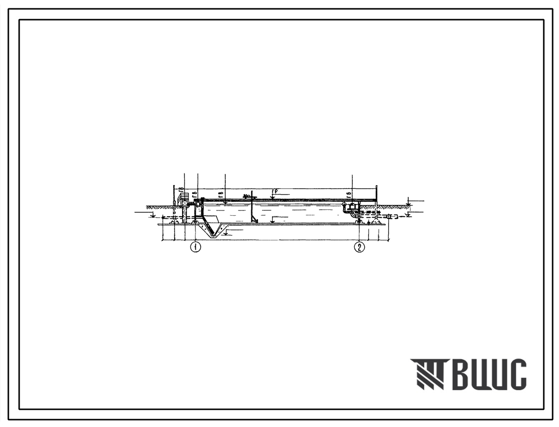Типовой проект 902-2-304 Отстойники первичные горизонтальные шириной 6 м (6 отделений)