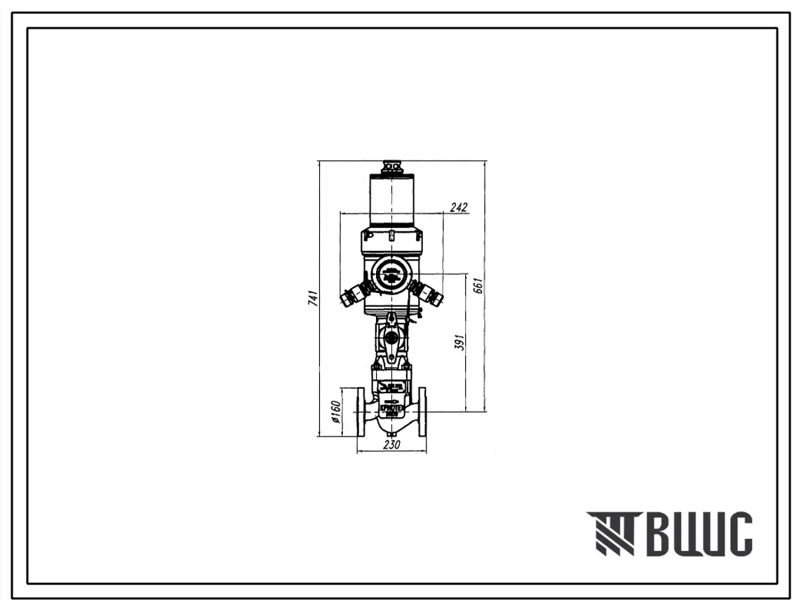 Шифр КРТ050.040.01.00 Клапан запорный электромагнитный DN50 PN40