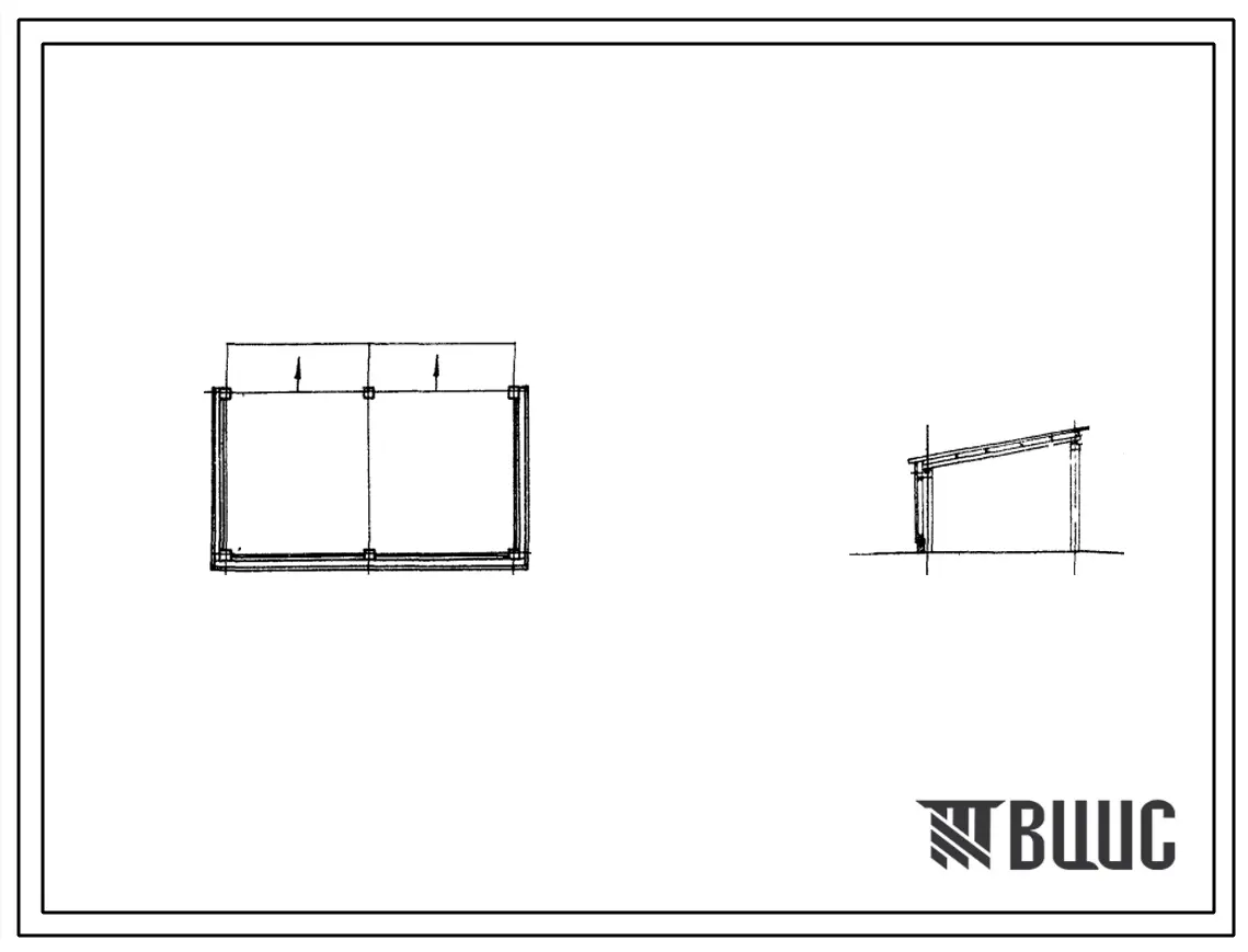 Типовой проект 709-164 Навес для хранения механизмов.