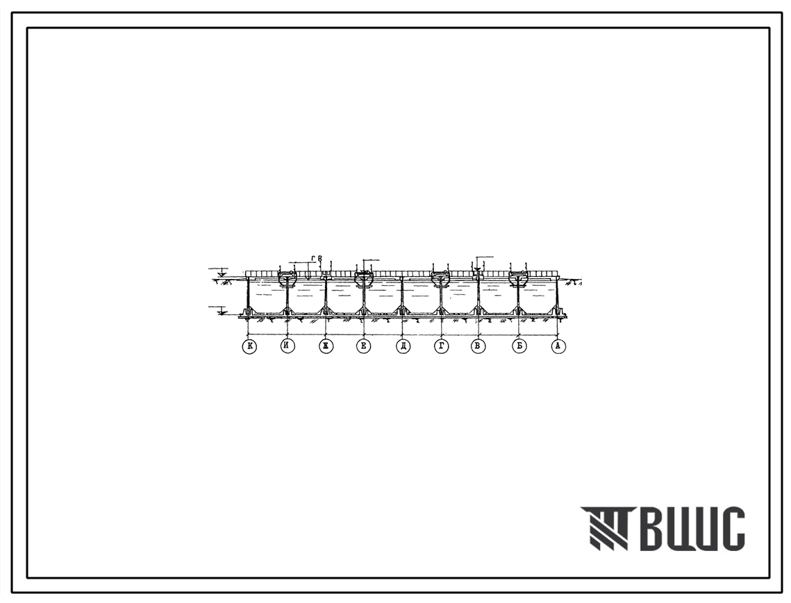 Типовой проект 902-2-218 Аэротенки с низконапорной аэрацией двухкоридорные с размерами коридора 4,5 на 4,0 на 36 м из 4-ех секций