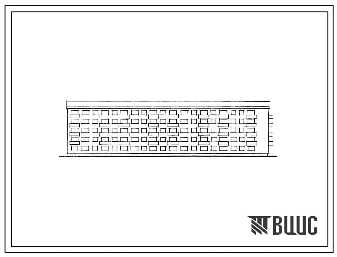 Типовой проект 1-318А-33(ВП 2)  Пятиэтажный, четырехсекционный, 44-квартирный жилой дом  со встроенным продовольственным магазином на первом этаже.