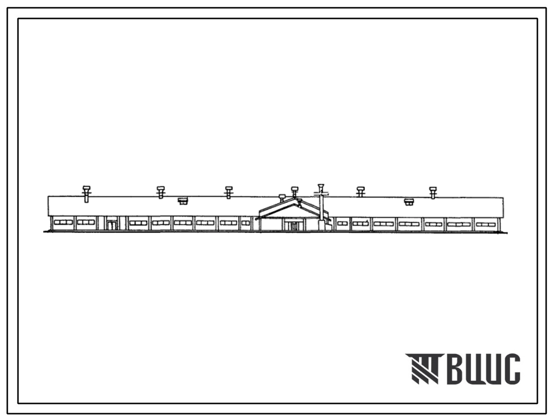 Типовой проект 801-170м Коровник на 200 молочных коров привязного содержания с молочным блоком. Стены из глиночурки.