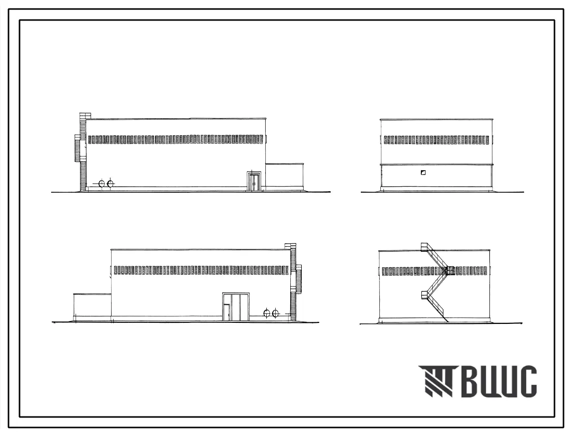 Типовой проект 903-4-97.87 Насосная станция тепловых сетей производительностью 5000 м3/ч с узлом рассечки (вариант с кирпичными стенами)
