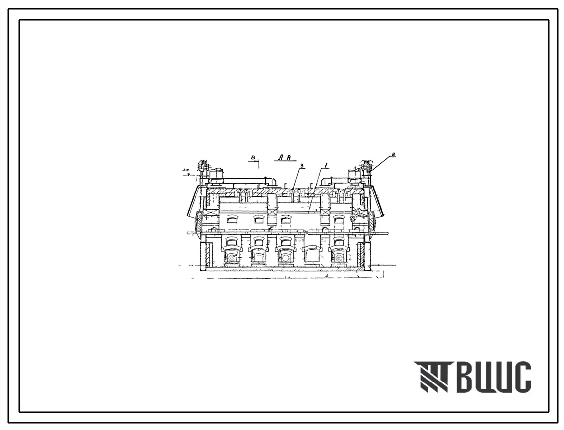 Проект 37627 Печь толкательная для нагрева под закалку размерами пода 2,436х5,22 м на мазуте и газе