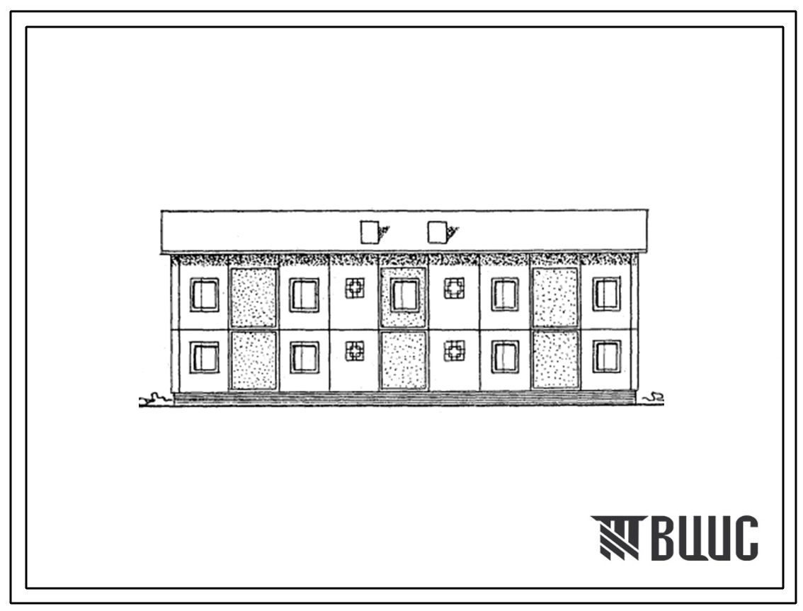 Типовой проект 222-023.1с.13.87 2-этажная 4-квартирная блок-секция с 4-комнатными квартирами. Для строительства в Узбекской ССР. .(Конструктивный вариант высота этажа 2,8м 222-023.2с.13.87).