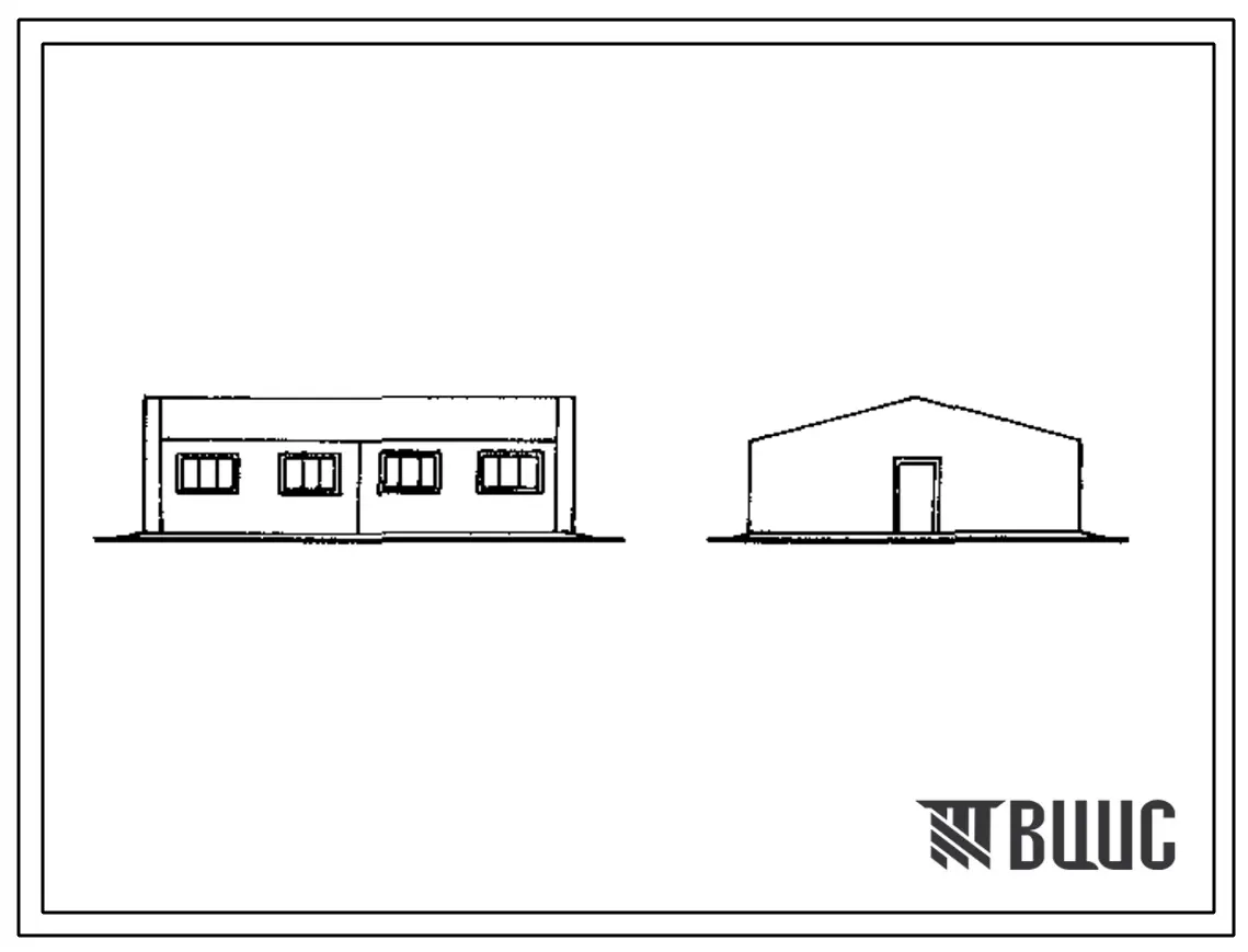 Типовой проект 807-10-118.87 Амбулатория ветпунктов ферм крупного рогатого скота. Размеры здания - 9x12 м. Расчетная температура: -20, -30, -40°С. Стены панельные легкобетонные. Покрытие плиты с клеефанерными ребрами