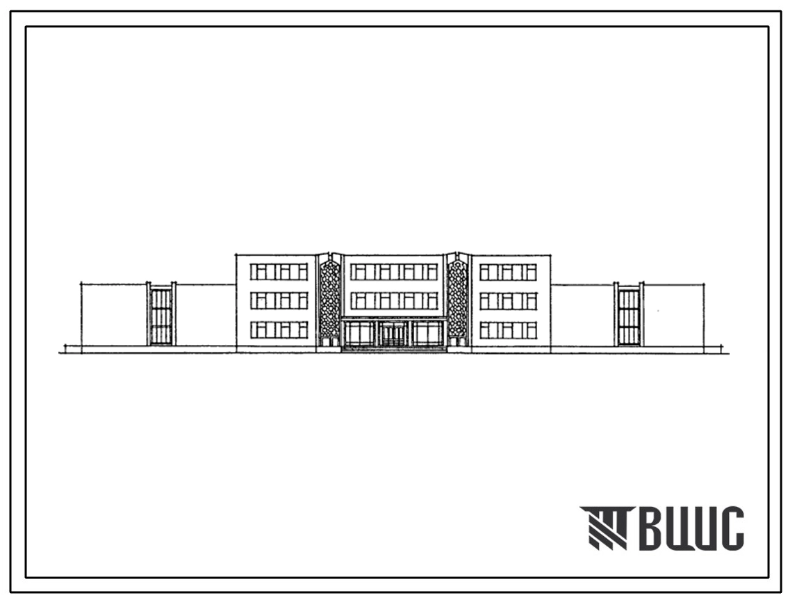 Типовой проект 225-1-582с.13.87 Общеобразовательная средняя школа на 18 классов (694). Для Азербайджанской ССР