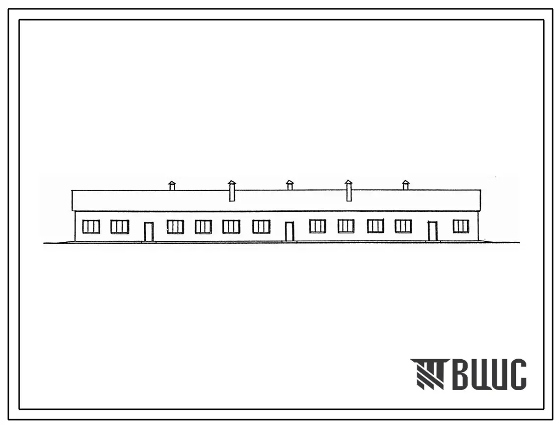Типовой проект 801-4-203.13.89  Телятник на 240 голов (для молочно-товарных ферм на 400 коров). Для Северо-Кавказской зоны. Содержание от 15 дней до 6 месяцев - в групповых клетках с логовом. Раздача кормов – мобильная. Удаление навоза – транспортерами. Р