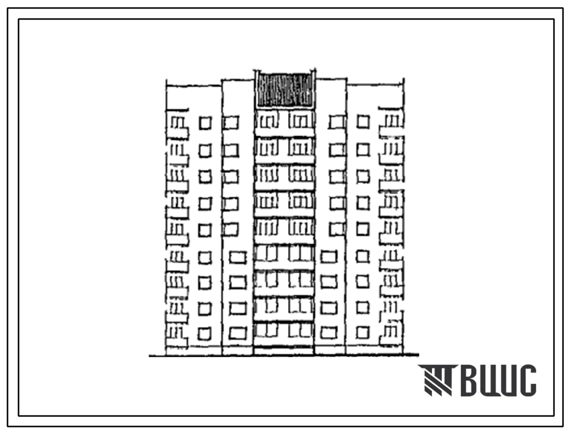 Типовой проект 236-04.13.89 Блок-секция 9-этажная 36-квартирная Р-1.1.3.3 рядовая для строительства во Львовской области
