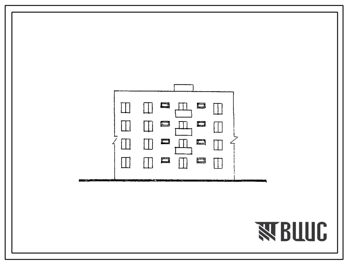 Типовой проект 109-08С Четырехэтажная 8-квартирная блок-секция (трехкомнатная 8). Для строительства в 4 строительно-климатическом районе в республиках Закавказья сейсмичностью 7 баллов.