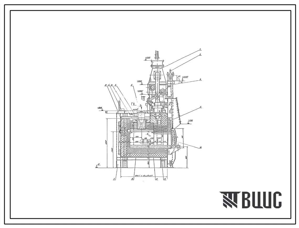 Проект 39762 Печь нагревательная 2-х камерная размерами пода 2х(1,044х0,928) м, на газе