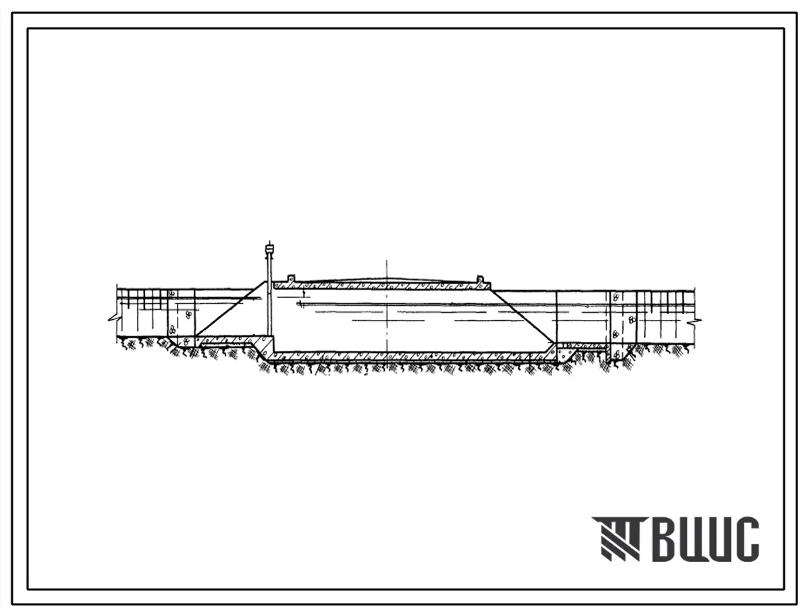 Типовой проект 820-156 Регуляторы открытые на расход до 10 м3/сек из монолитного железобетона с плоскими затворами