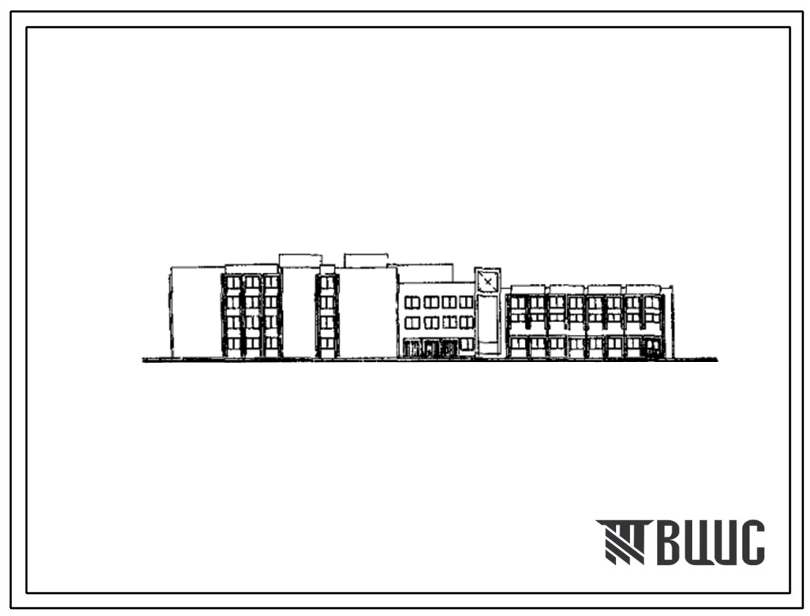 Типовой проект 224-1-405в.83 Общеобразовательная школа на 33 класса (стены кирпичные)