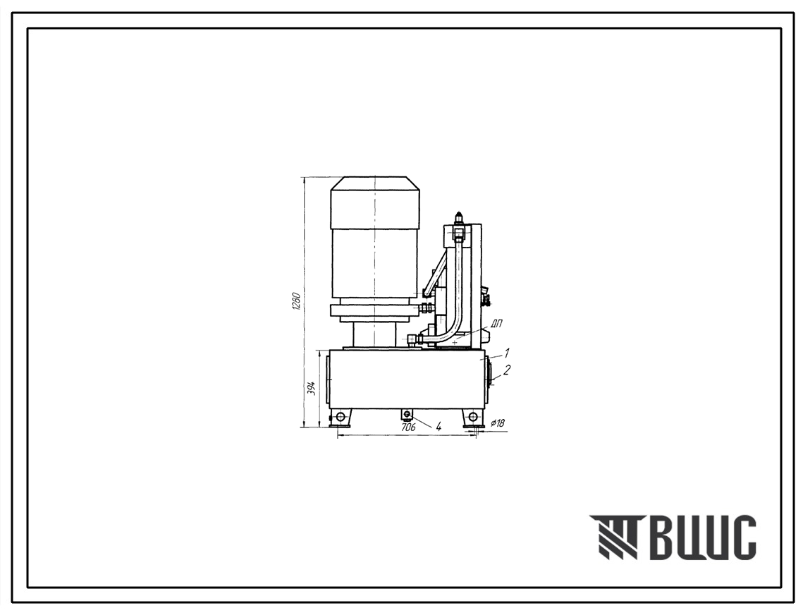 Шифр С100.В1.16.100.37-1.2.4.1Р.ДП.ПС Насосная установка С100.В1.16.100.37-1.2.4.1Р.ДП