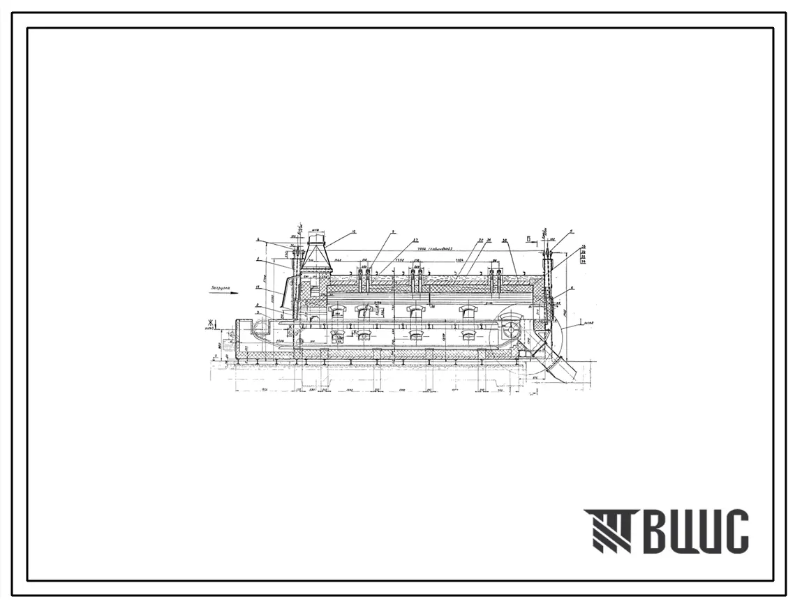 Проект 35167 Печь конвейерная для нагрева под закалку, пл.пода 1.2х6=7.2 м² на газе