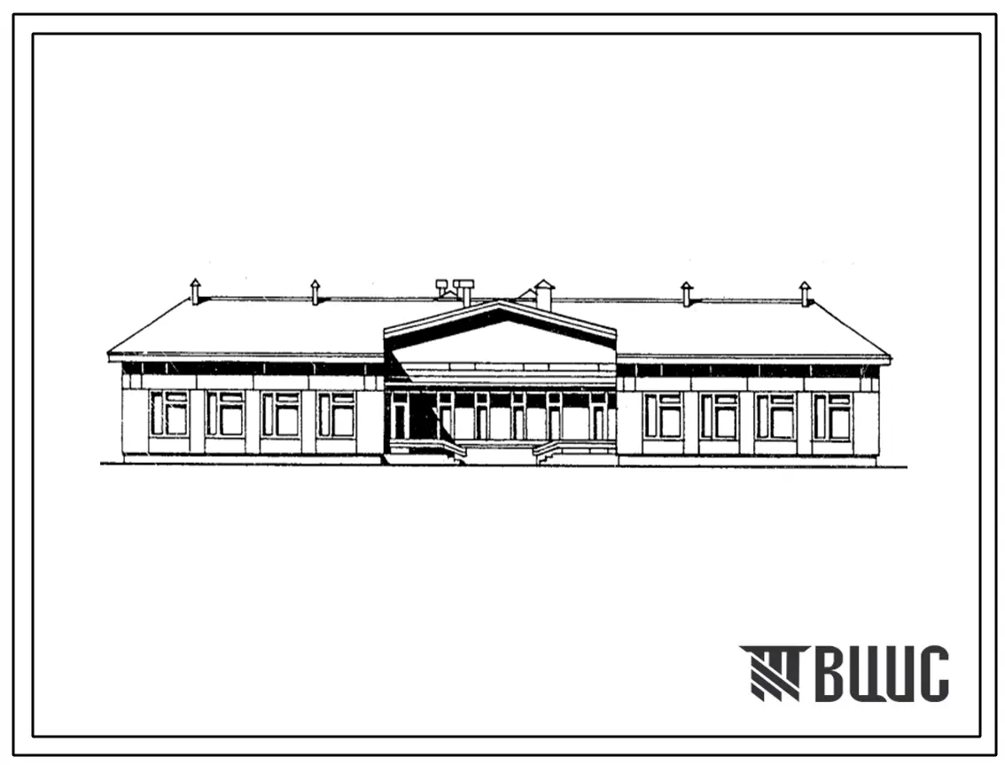 Типовой проект 213-1-272.2.13.87 Детские  ясли - сад на 50 мест. Для Республики Карелия. Здание одноэтажное. Стены из крупных  легкобетонных блоков.