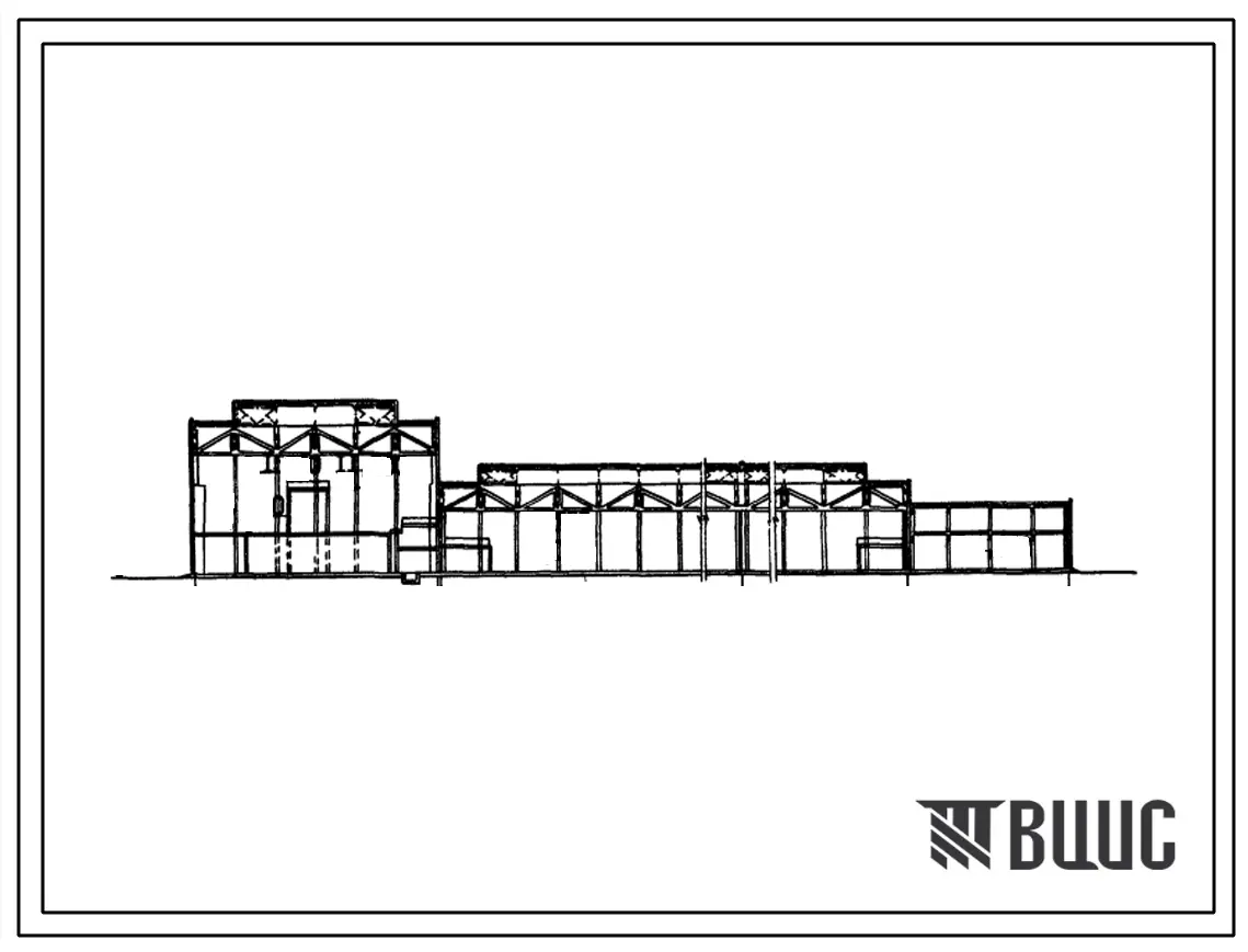 Типовой проект 409-26-6 Производственный корпус цеха по производству минераловатных плит повышенной жесткости производительностью 100-120 000 м?/год. (Вариант I — плавление сырья в ванных печах).