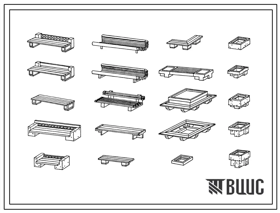 Шифр МФ-200 Малые архитектурные формы для магистралей и площадей г.Москвы