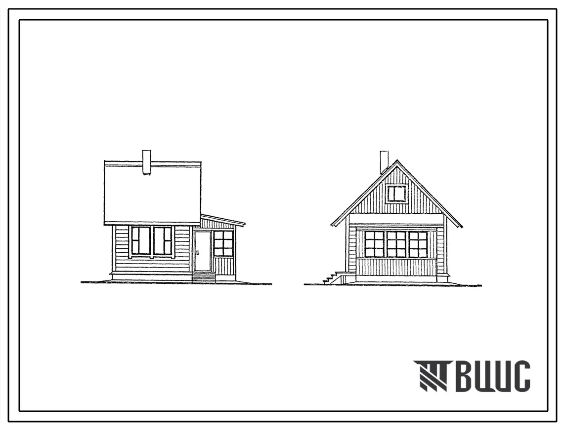 Типовой проект 186-000-542.86 Летний садовый домик с мансардой со стенами из бруса