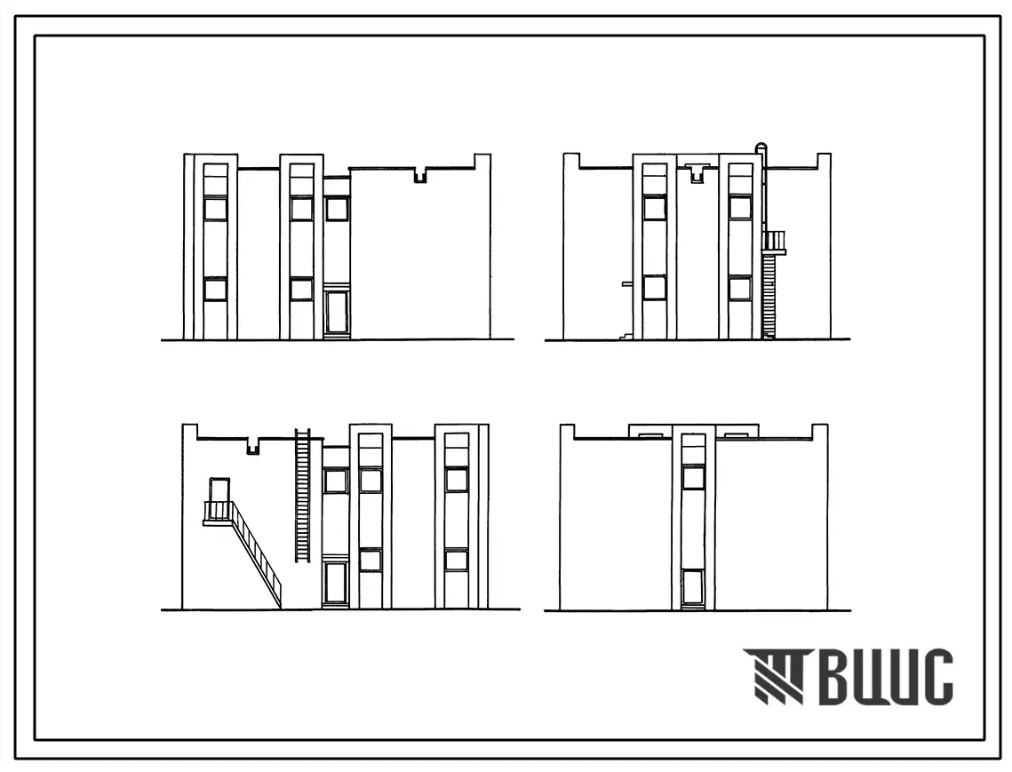 Типовой проект 254-9-98.84 Установка для сжигания отходов станции переливания крови II категории. Здание двухэтажное. Стены из кирпича.