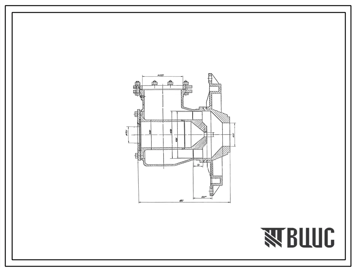 Проект Н6057 Горелка дутьевая унифицированная вихревая для низкокалорийных газов , среднефакельная , производительностью 1,6 Гкал/ч ГДУВ-1,6-Н2