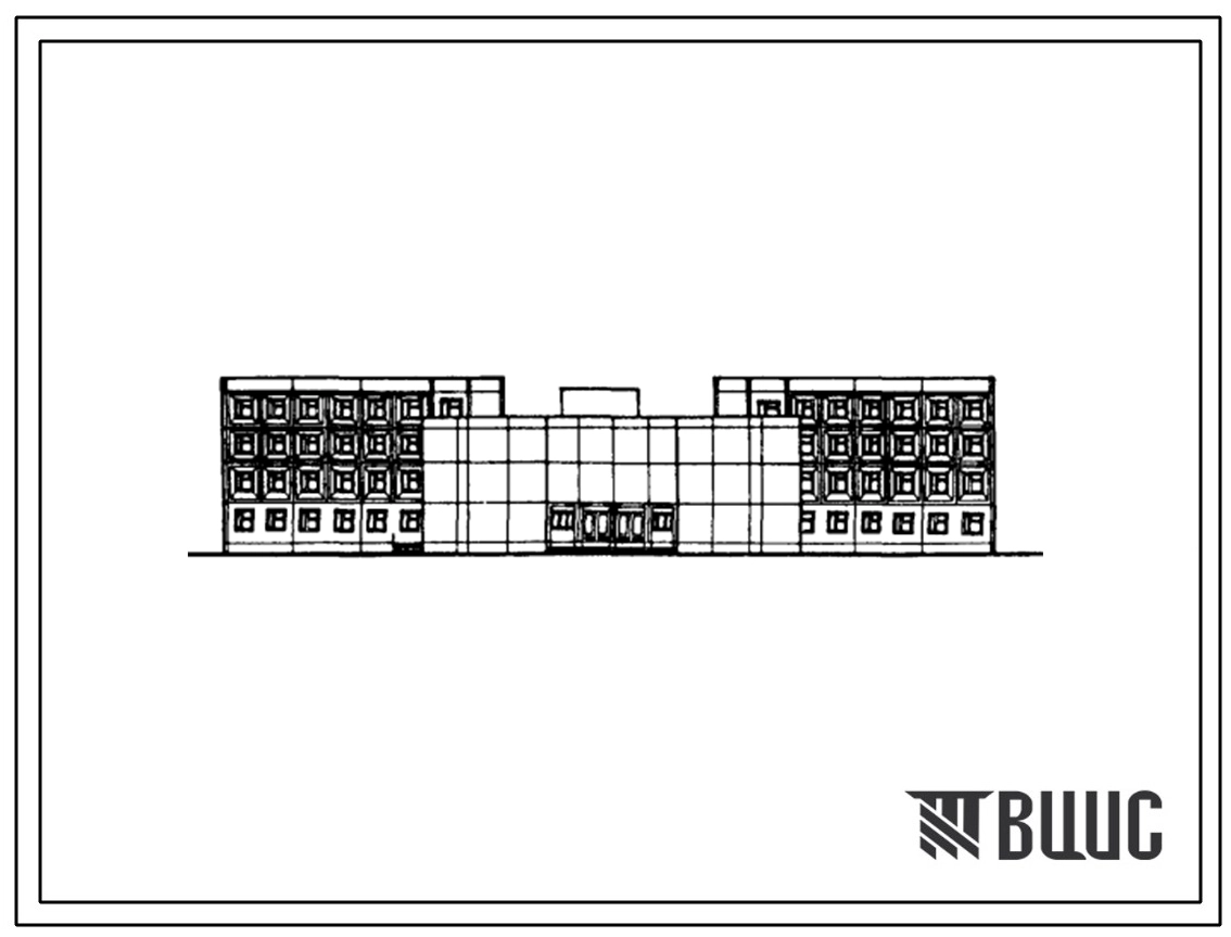 Типовой проект 221-1-667.13.89 Школа на 33 класса (1266 учащихся). Для Воронежа и Воронежской области. Здание двух-, трех-, четырехэтажное. Стены из однослойных керамзитобетонных панелей по серии 1.090.1-1.