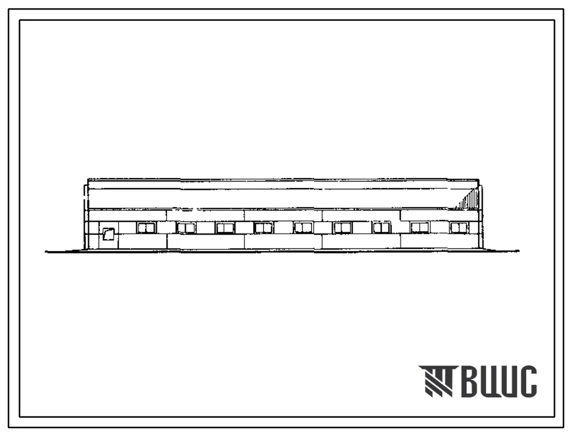 Типовой проект 807-10-1 Изолятор для свиней на 20 станков. Размеры здания - 9x30 м. Расчетная температура: -20, -30, -40°С. Стены - панельные легкобетонные. Покрытие - железобетонные плиты по железобетонным фермам