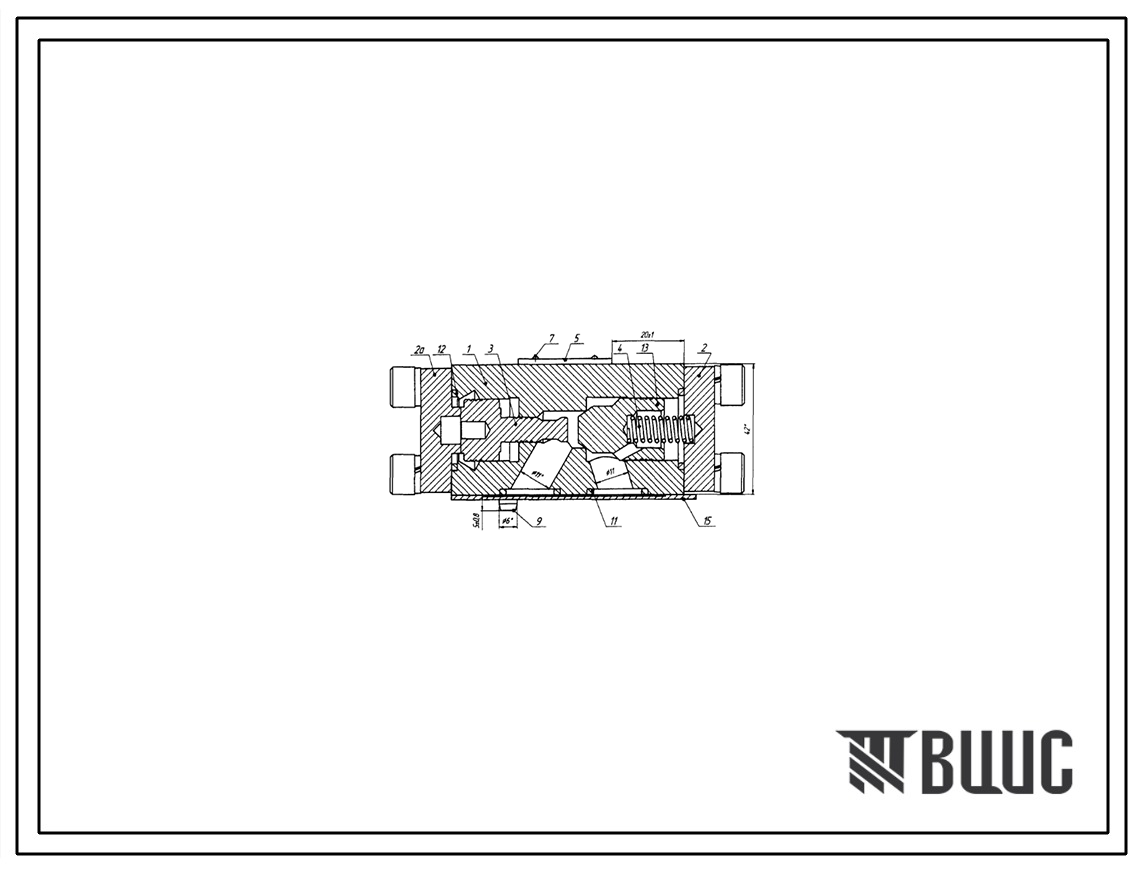 Шифр М-2КУ-12/320-00А Гидрозамок односторонний  М-2КУ-12/320-00А