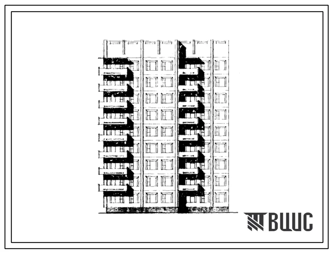 Типовой проект 135-0116/1 Блок-секция девятиэтажная 36-квартирная торцовая левая (однокомнатных 1Б — 9, двухкомнатных 2А — 1, 2Б — 9, трехкомнатных  3А — 9, 3Б — 8). Для строительства в Iвклиматическом подрайоне, в северных районах Тюменской области.