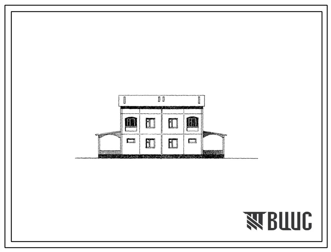 Типовой проект 141-146-10сп.84 2-этажный 2-квартирный жилой дом с 5-клмнатными квартирами в двух уровнях. Для строительства в 4А и 4Г климатических подрайонах сейсмичностью 8 баллов на грунтах 2 типа просадочности.